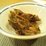 鮨 明 高勢 - わさび葉の醤油漬け