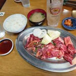 玉貴 - 定食（肉は二人分）2022年5月