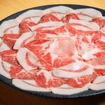 Carefully selected domestic pork for shabu shabu
