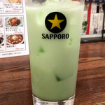 Taishuu Shokudou Tengudai Horu - 乳酸菌メロンハイ429円。甘くて美味しいので、デザート感覚でラストの1杯という印象