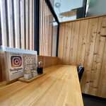 うなぎ 一富士 - カウンター席は距離を確保　今は4席