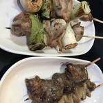 丸十 - ねぎ間　ハツ　皮　どれも美味しい！