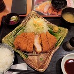 花むら - 薩摩豚ロースかつ定食特大厚切り