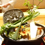 銀座 しのはら - 八寸　うなぎ、ちまき、押し寿司