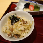 銀座 しのはら - 牛肉と生姜の炊き込みごはん