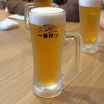 京橋 おばんざいとおでん オニヨメ酒場 - 一番搾り生ビール