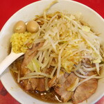 ラーメン二郎 - ラーメン半分＋ショウガ半分
