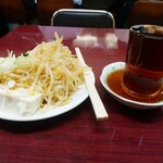 新シン - カメ紹興酒とお通し3点盛り