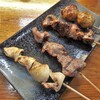 Yakitori Fukuchan - 左から　ナンコツ、かしら、レバー、つくね