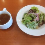 ロイヤルホスト - スープとサラダ（ライスから変更）