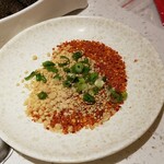 海底撈火鍋 - 調味料のアップ