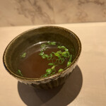 Sumiyaki Fukushima Matsumoto - 食前にコンソメスープ。