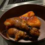 北海道焼肉 北うし - 完熟パインと蛍烏賊のキムチ