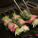 北海道焼肉 北うし - ネギ巻き