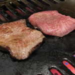 北海道焼肉 北うし - 3週間熟成知床和牛タンのタン元の厚切り