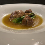 カーサ・デル・チーボ - フランス鳩とグリーンアスパラのフリカッセ