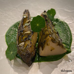 カーサ・デル・チーボ - 蝦夷あわびと筍のグラティナート