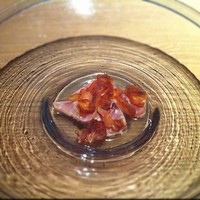 千翠 - なんと、しめ鯖と干し柿が合うとは。
                ここは器も素敵。