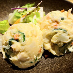 地鶏食べ放題 個室居酒屋 串楽 - 懐かしポテトサラダ　¥490