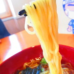 Yudetarou - 朝ラー温　３７０円（税込）の麺のアップ【２０２２年５月】