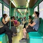 Trattoria del Pescatore - トラムに乗って移動。切符は 2€で二時間乗り放題