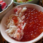 女川海の膳ニューこのり - 蟹&イクラ丼♪見ての通り、美しく美味し過ぎるのです!