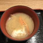 魚河岸 丸天 - 渡蟹の味噌汁