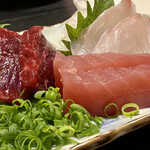 鯨屋 - お刺身3点盛り合わせ@980円(税抜)