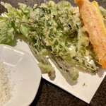 鯨屋 - 春野菜の天ぷら@890円(税抜)