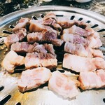 まいうKOREA - サンギョプサル焼き上がり