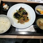 驛亭さつま - 黒豚と茄子とゴーヤの味噌炒め