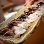 新ばし 星野 - この日が最後という鳥貝。綺麗。