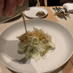 est - アントレ　その2    ラングスティーヌ　フェンネル　にブイヤベースソースを掛けます。