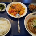 中華料理 リュウ - 料理写真:トマトと玉子炒め定食。