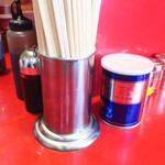 ラーメン二郎 - 卓上調味料