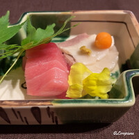 お料理 七草 - 天然本鮪の中トロに自家製鯨ベーコン