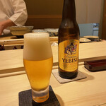 すし宮川  - エビス小瓶