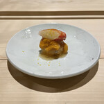 すし宮川  - 道産毛蟹と北方四島馬糞雲丹酢橘ジュレ