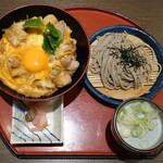 サガミ - 贅沢名古屋コーチン丼と麺