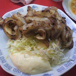 一品料理・中華そば 直ちゃん本店 - 豚耳～マヨたっぷり盛り