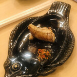 木挽町 とも樹 - 眞子鰈の縁側の炙り。でかい眞子です