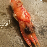 木挽町 とも樹 - 車海老の頭の炙り