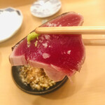 木挽町 とも樹 - カツオのたたきを塩と山葵で