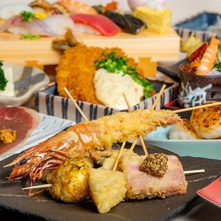 新鮮な魚の海鮮串天！