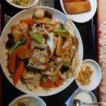 中華料理 三国時代 - 焼きそばセット（五目あんかけかた揚げそば）