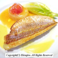 ベージュ アラン・デュカス 東京 - イトヨリのア・ラ・プランシャ、ブイヤベース風味