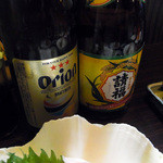 古都里 - オリオンの瓶ビールと請福の四合瓶