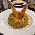 銀座 古川 - 海老フライとドライピラフ