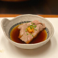 北新地しゃぶしゃぶすき焼き きらく - ポン酢でいただきます