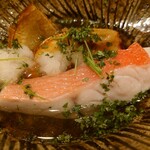 鮨 むらやま - 賀茂茄子と金目鯛